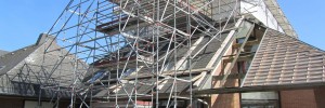 Echafaudage pour rénovation de toiture